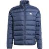 adidas Giacca da uomo Essentials 3 strisce leggera piumino Outerwear, Inchiostro, XL