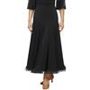 Ready4Dance Gonna Donna per Danza Standard e Ballo da Sala - Elegante con Crinolina, Vita Alta, Tessuto Elasticizzato, Ampia e Fluida - Made in Italy - Colore Nero, Taglie S-XXL, Nero L