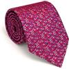 Remo Sartori - Cravatta Lunga Extra Lunga XL Seta Regimental a Righe Blu, Lunghezza da 155 cm a 175 cm, Made In Italy Uomo (Lunghezza 155 cm)
