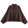 Generico Bomber Donna Giacca Invernale Moto Softshell in Finta Pelle Scamosciata con Risvolto Colletto Scamosciata Giacche Primavera Inverno Caldo Moda Camoscio Giacca Vintage Cappotto