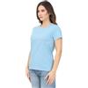 Pinko T-Shirt a Manica Corta Azzurra da Donna con Ricamo Logo Love Birds Monogram S.