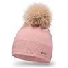 PaMaMi Berretta Invernale da Donna | 100% Acrilico | Circonferenza 55-58 Cm | Serate Autunnali | Cappello in Maglia | Pompon Ecologico | Certificazione Oeko Tex sui Filati