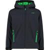 CMP Bambini Softshell Hoodie giacca, antracite-deep mint, 176