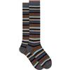 Gallo Calze Lunghe a Righe Multicolore, Cotone e Cashmere, Sasso/Nero, Taglia 40-45