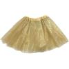 Generic Gonna tutù dorata per bambini, con glitter, per 3-8 anni, design a strati con elastico in vita, ideale per feste e spettacoli