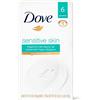 Dove Sensitive Skin Unscented Moisturizing Cream Beauty Bar 6 X 120 G (Block saponi)