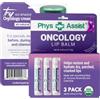 PhysAssist Oncology Lip Balm USDA Organic, Helps Restore, Hydrate Dry, Parched, Cracked Lips. Moisturizing, Nourishing Skin Therapy for People going thru Radiation, Chemotherapy and living with cancer 3Pack