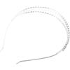 Cabilock Cerchietto da Sposa Donna con Strass Tre Strati Fascia Capelli Creativa Argento Accessorio Elegante per Matrimonio Festa e Cerimonia
