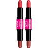 NYX Professional Makeup Blush Wonderstick Tonalità 03 Coral + Deep Peach a Doppia Punta Dona Colore Scolpisce Formula Vegana Cremosa e Versatile con Acido Ialuronico - 2 Fard da 8g