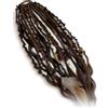WEIWOGU Coda di cavallo elastica con dreadlock, extension per capelli stile boho con perline, facile da applicare in un minuto grazie all'elastico, leggera, disponibile in diversi colori (#F)