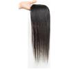 QRSTUVXZY Topper for capelli umani da 16 pollici for donne, base in seta svizzera traspirante da 3 * 4 pollici con clip in pezzi di capelli 110 densità(Natural Black)
