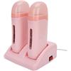Pongnas Scaldacera portatile,scaldacera professionale doppio depilatorio, macchina per depilazione 40W,rotolo elettrico depilatorio su macchina per inceratura casa riscaldatore di cera per cera viaggio(ME)