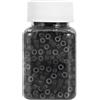 Qiilu 1000 Pezzi Bottiglia di Silicone Foderato di Micro Piume Capelli Estensione Anelli Anelli di Collegamento Perline Strumenti Micro Anello per Capelli Extension Capelli (Marrone scuro)