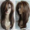 PEKNUX Parrucche Europee E Americane Per Donne Con Capelli Mossi, Parrucche, Copricapi, Capelli Castani Lunghi Ricci