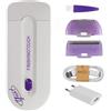 Generico depilazione macchina portatile multi-funzionale corpo sicuro Hair Remover riCaricabile cura della pelle di bellezza (2 in 1)