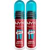 NYX Professional Makeup Lip I.V. Gloss Stain Idratante 2in1 Lipgloss e Tinta Labbra Applicatore a Goccia Formula Vegana con Vitamina B12 e Magnesio Tonalità 08 Drippin' In Rose - 2 Lipgloss da 5ml