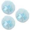 Happyyami 3pezzi Piumini per Cipria Bordo in Nastro di Seta, Soffici e Delicati Puff per Polvere Corpo Fiocco, Adatti per Bagno e Salone, Morbidi e Confortevoli