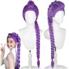 HshDUti Perruque Rumi Violet Cosplay pour enfants, parrucche per costumi anime per uomini e donne, capelli da cantante pop, Halloween, accessori per cosplay (Violet)