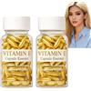 JASUBAI Vitamina E Capsule per il viso, siero anti-invecchiamento per pelle radiosa, idratazione idratante, riduce le linee sottili, rughe, cura della pelle, 60 capsule (2ps)