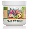 Kräuterhof, gel con artiglio del diavolo ed estratti di eucalipto, mentolo e canfora, ideale per massaggi, contenitore sigillato con pellicola in alluminio, 250 ml (etichetta in lingua italiana non garantita)