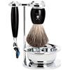 MÜHLE SET COMPLETO DA BARBA VIVO MUHLE RASOIO FUSION PENNELLO TASSO