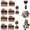 Generico 1 Box of 6 PCS Chocolate Biscuit Powder Puff,Chocolate Color Quick Makeup Puff Set,Washable Foundation Sponge Applicator,Mini Powder Blusher Puffs Set (2Box(12pcs))