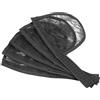 Suammiitstrieadea 5 retine per capelli per realizzare coda di cavallo, retina per parrucche, accessori per capelli, colore nero, lunghezza 19,2 cm