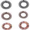 YALLNASL Cerchietti per capelli da donna, in plastica flessibile, a zig zag, antiscivolo, a spirale, 6 pezzi, 3 colori