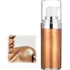 HADAVAKA 20ml Glitter Body Make-up Liquid Cream, Bronzer Smooth Shine Liquid Foundation, Moisturizing Shiny Body Face Skin Highlighter Lotion, Instant Result Sparkles and Deepens Skin Tone (03#)
