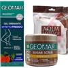 Geomar KIT CORPO: Gel Drenante Effetto Freddo + Sugar Scrub Drenante + Guanto in Spugna
