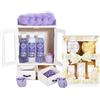 BRUBAKER Cosmetics Set di Cura 2 in 1 - Set di Bellezza Grande da 15 Pezzi - Signore Set da Doccia e da Bagno - Set Regalo per Donna con Mobiletto in Legno Deco - Vaniglia Rosa Menta
