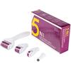 OYHN 5 in 1 Derma Roller Kit Derma Roller Oltre 540 tipi di rulli microneedle utilizzati per la rigenerazione della pelle anti invecchiamento Acne Cicatrici e Smagliature,Bianca