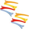 Healeved 50 pezzi Clip Becchi d Oca in Plastica Multicolore Leggere e Resistenti Fermagli Dentati per Salone Parrucchiere e Fai Te Colore Casuale Colore Casuale