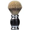 JEQUIL&CORENVEO Je&Co - Pennello da barba in 100% setole di tasso, realizzato a mano, con manico in resina fine e base in acciaio INOX