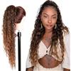Ser Mulher Coda Di Cavallo Extension CAROL, Capelli Ricci, 70 cm (T2-30 Dark Brown Degradee)