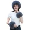 Wokuaile Fasce per Capelli In Pelliccia Sintetica da Donna, Paraorecchie Elastici Invernali Scaldabraccia Grigio