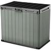 Keter Porta Attrezzi da Esterno Store-It-Out Darwin, Ideale per il Giardino, Verde, 140x80x120H cm, 1150 L