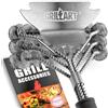 grillart - Spazzola per barbecue e raschietto senza setole - sicura grigliare, con la migliore valutazione utensile di pulizia da 45,7 cm in acciaio inox accessori griglia porcellana/Weber