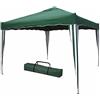 VERDELOOK Gazebo Pieghevole in Metallo con Copertura in Poliestere, 3x3 m, Verde