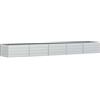 vidaXL Letto Rialzato Giardino 400x80x45 cm in Acciaio Zincato Argento