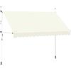 vidaXL Tenda da Sole Retrattile Manuale 350 cm Crema