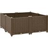 vidaXL Fioriera Rialzata 80x80x38 cm in Polipropilene