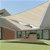 ECOOPTS - Tenda a vela triangolare in HDPE 8' x 8' x 8' x 8' per patio esterno, copertura pergolata, tessuto resistente al 95% dei raggi UV (Beige)