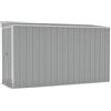 vidaXL Capanno Giardino a Parete Grigio 118x288x178 cm Acciaio Zincato