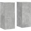 vidaXL Supporti per Piante 2 pz Grigio 30x30x70 cm Legno Multistrato, Supporto per Fiori, Porta Fiori, Supporto per Piante da Interno, Porta Piante