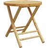 vidaXL Tavolo da Giardino Pieghevole Ø45x45 cm in bambù, Tavolo da Esterno, Mobile da Giardino, arredo da Giardino, Tavolo da Patio, Mobile da Esterno