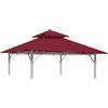 SkyFace Tetto di Ricambio per Gazebo 3x3 m 2 Livelli da Giardino, Telo Copertura per Gazebo Resistente all'Acqua Anti-UV 30+, per giardino, patio, esterni, tende da sole (vino rosso)