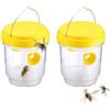 Generico Trappola per Vespe e Calabroni, Trappola Vespe da Esterno Riutilizzabile a Doppia Entrata, Senza Prodotti Chimici, per Giardino Balcone Terrazza Campeggio (2 senza luce)