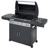 Campingaz griglia a gas Serie 4 Classic LS Plus, nero, 160 x 60 x 116 cm, 2000031360.