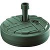 Prosperplast Base ombrello rotondo in polietilene con design a righe 39 x 39 x 13 cm in colore verde